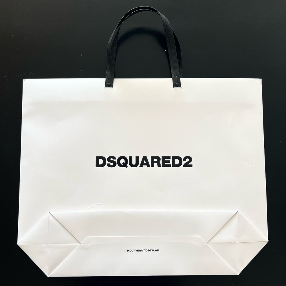 DSquared2 Shopping Gift Bag Black and White - Picture 2 of 10